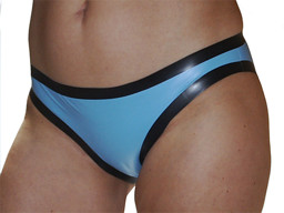 Zeige Details für Latex-Slip für Damen mit schwarzen Abschlüssen, Inkoline Bild von Latex-Slip für Damen mit schwarzen Abschlüssen, Inkoline