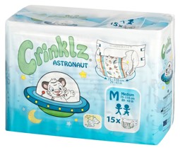 Crinklz Astronaut Windeln mit Folie Klebewindel von Crinklz