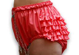 PVC-Rüschenhose für Erwachsene PVC-Windelhose mit Rüschen