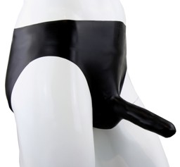 Latex-Slip mit Kondom, Rüsselslip von LatexDreamwear Latex-Slip mit Kondom, Rüsselslip von LatexDreamwear