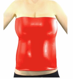 Latex Bustier - trägerloses Top - Rot - LatexDreamwear Latex Bustier - trägerloses Top - Rot - LatexDreamwear