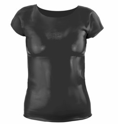 Latex-T-Shirt - Damen - Schwarz - LatexDreamwear Latex-T-Shirt - Damen - Schwarz - LatexDreamwear