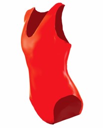 Latex Body / Badeanzug - Rot, seitlich - LatexDreamwear Latex Body / Badeanzug - Rot, seitlich - LatexDreamwear