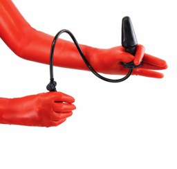 Latex Analplug, aufblasbar, Schwarz - LatexDreamwear Latex Analplug, aufblasbar, Schwarz - LatexDreamwear