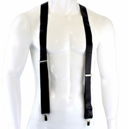 HAEVY Latex Hosenträger, Schwarz, vorn - LatexDreamwear HAEVY Latex Hosenträger, Schwarz, vorn - LatexDreamwear