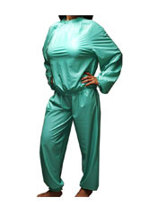 Latex-Freizeitanzug, Schwitzanzug, Hose und Oberteil Latex-Freizeitanzug