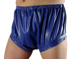 Latex-Schutzschlüpfer mit fülligem Schritt  Latex-Schutzschlüpfer mit fülligem Schritt