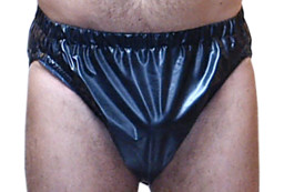 Latex-Herrenslip mit hohem Beinausschnitt  Latex-Herrenslip mit hohem Beinausschnitt