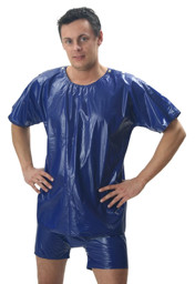 PVC-Shirt mit Schulter-Druckknöpfen PVC-Shirt mit Schulter-Druckknöpfen
