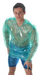 Plastikshirt mit Schulterdruckknöpfen Plastikshirt mit Schulterdruckknöpfen