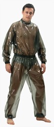 Zeige Details für PVC-Overall für Mollige, mit Rücken-Reißverschluss, Gummizug im Bund - Schwitzanzug - Plasticwear Bild von PVC-Overall für Mollige, mit Rücken-Reißverschluss, Gummizug im Bund - Schwitzanzug - Plasticwear