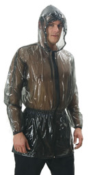 Wind- Regenjacke aus PVC-Weichfolie Wind- Regenjacke aus PVC-Weichfolie