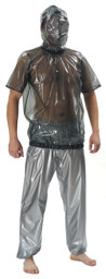 Fetisch Shirt mit Maske aus PVC-Weichfolie Fetisch Shirt mit Maske aus PVC-Weichfolie