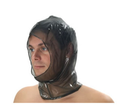 Fetischmaske aus PVC-Weichfolie Fetischmaske aus PVC-Weichfolie