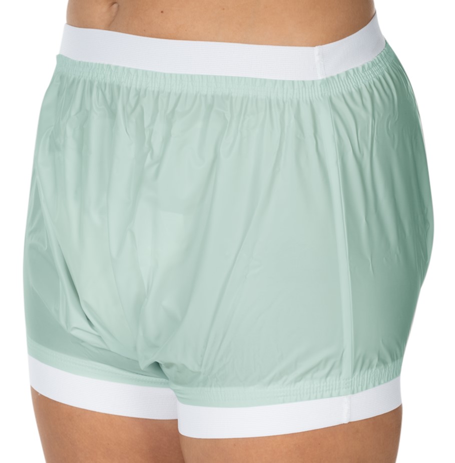 PVC-Slip suprima 1218 in Mint mit breiten weißen Bund- und Beinabschlüssen