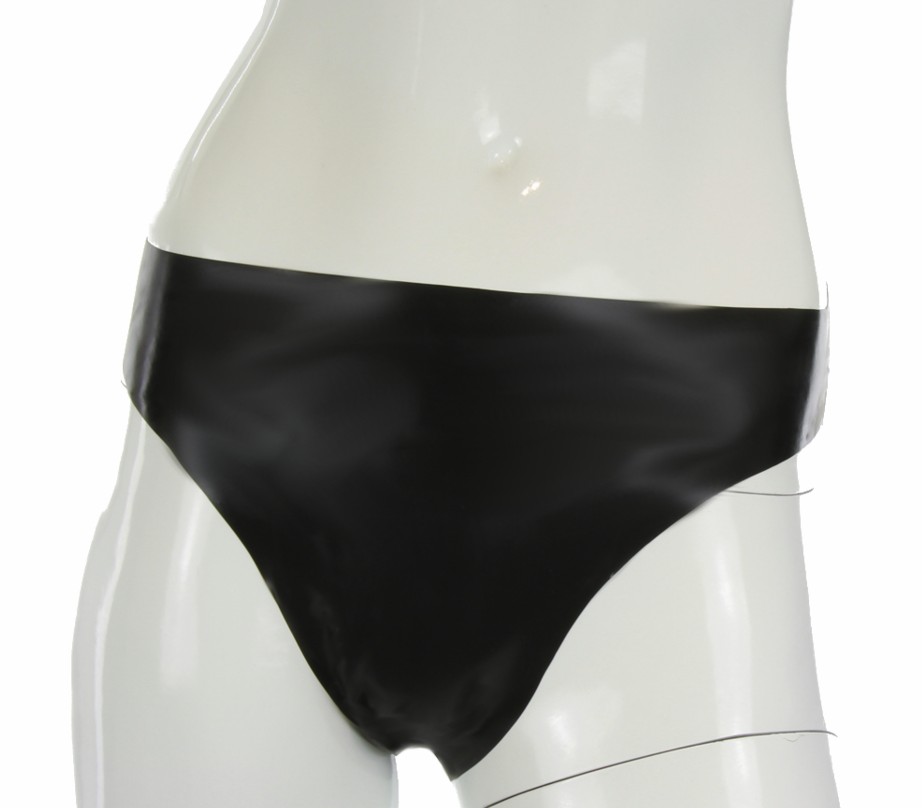 Schwarzer Latex-Slip für Damen und Herren von LatexDreamwear, Modell 511-05020301