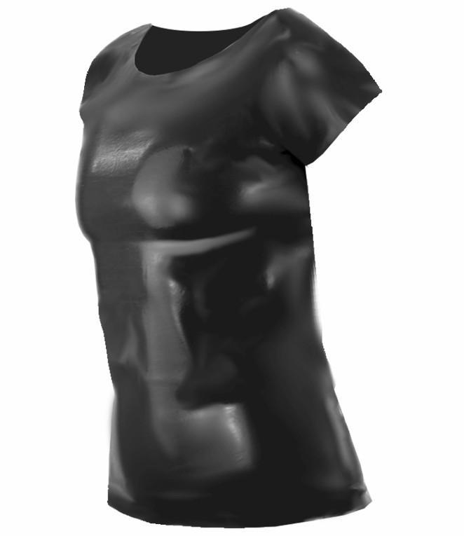 Schwarzes Latex-T-Shirt für Damen von LatexDreamwear, Modell 511-05025111