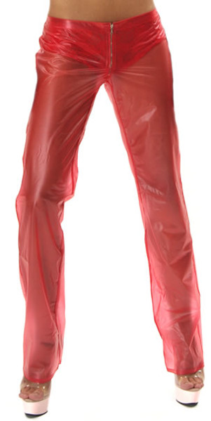 Bild von Lange PVC-Hose mit niedrigem Bund, Hüfthose