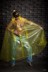 Bild von Einzelstück - PVC-Regencape mit abnehmbarer Kapuze, Farbe Weiß-Transparent, Gr. XXL