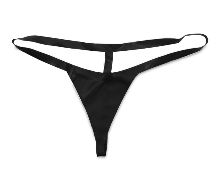 Latex-String-Tanga von LatexDreamwear, Schwarz